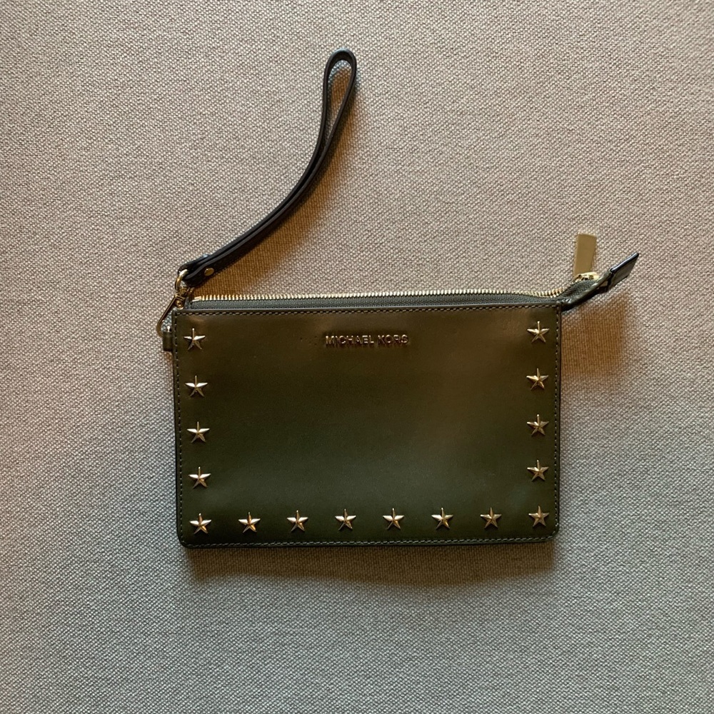 Michael Kors Army Green Wristlet